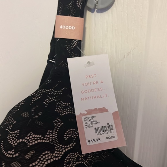 Cacique Black Lace Light Lined TShirt Bra - Picture 2 of 4